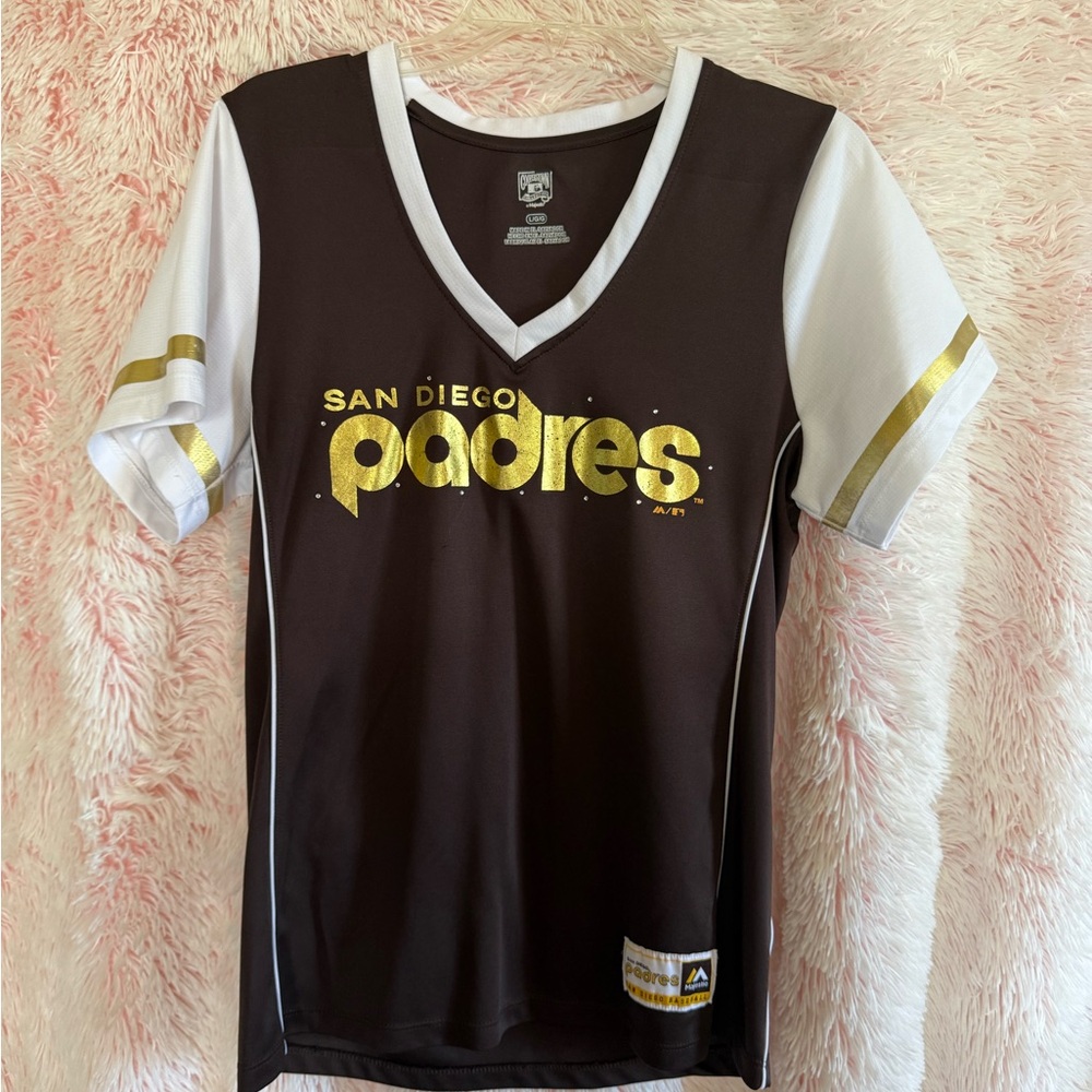 Majestic San Diego Padres Brown and White Jersey